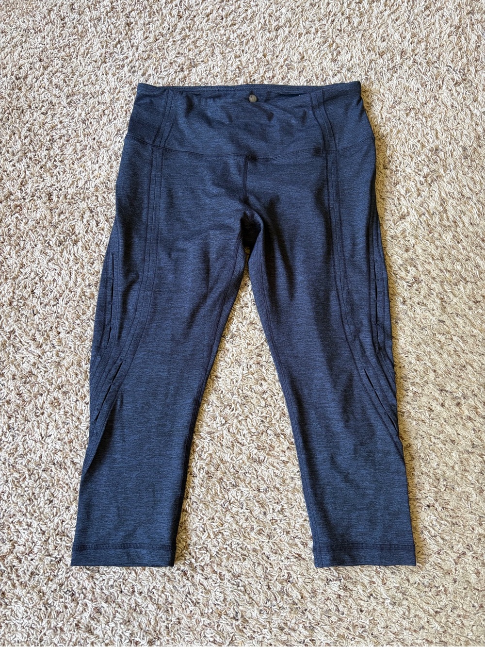 Yogalicious Heathered Dark Gray Capri Leggings -XL